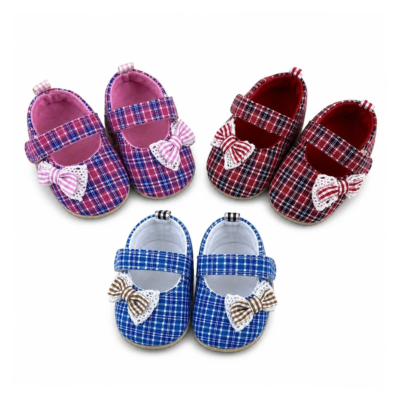 Gingham Bow First Steps