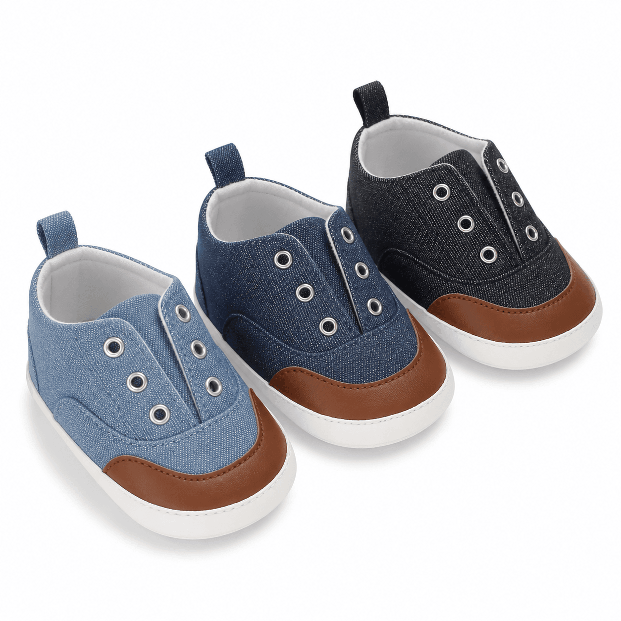 Denim Easy-On First-Step Shoes