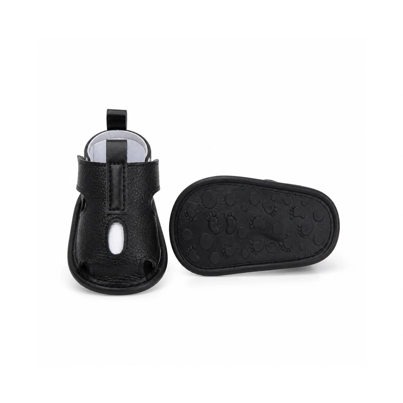 Pebble Colourblock Closed-Toe Sandals · Black