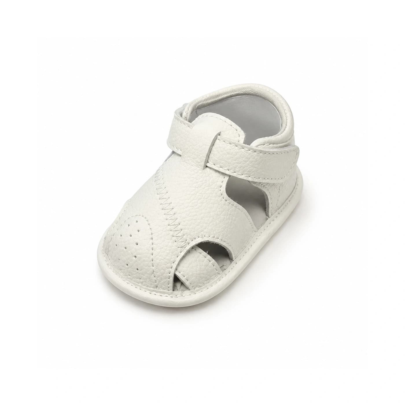 Cloud-Weave Closed-Toe Sandals · White
