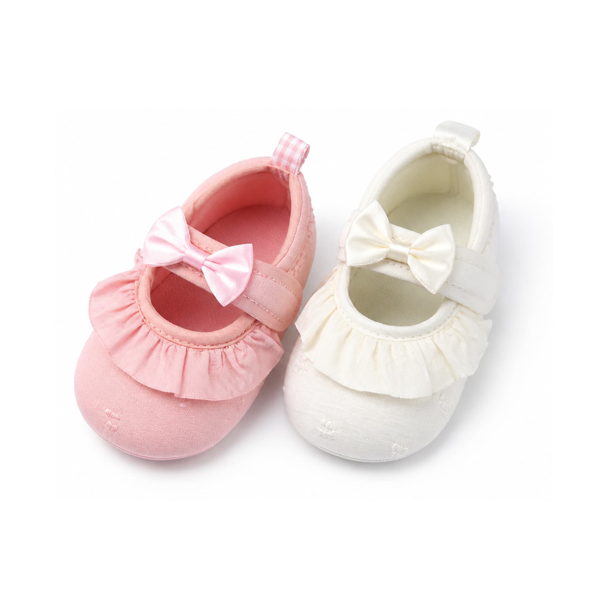 Soft Ruffle Bow Soft-Sole Flats