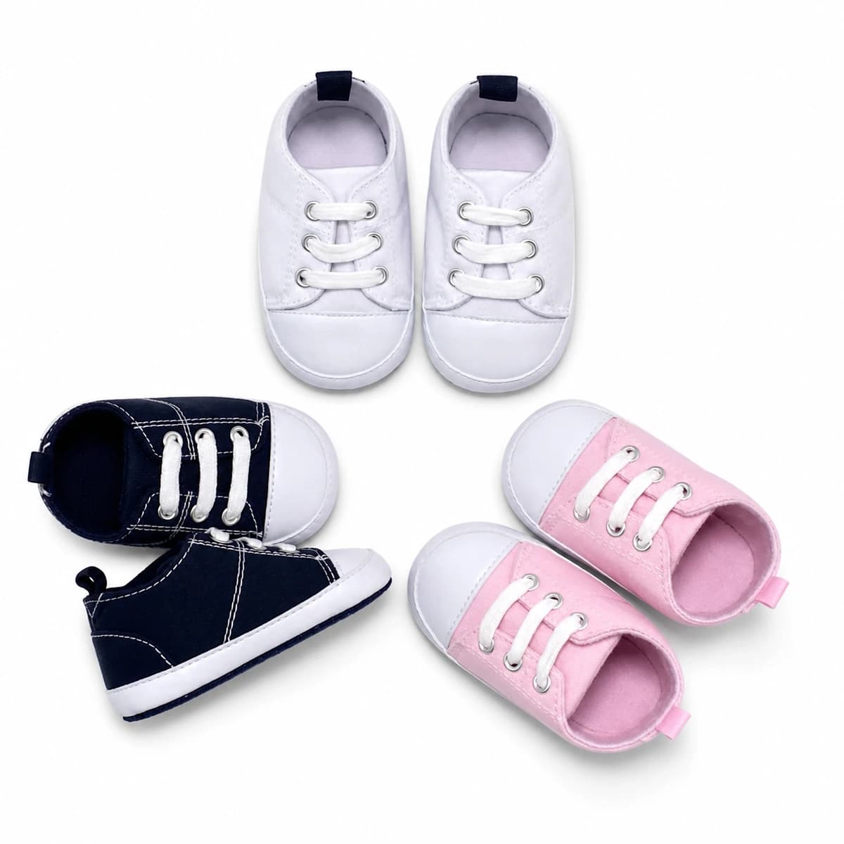 Pastel Lace-Up First Walkers