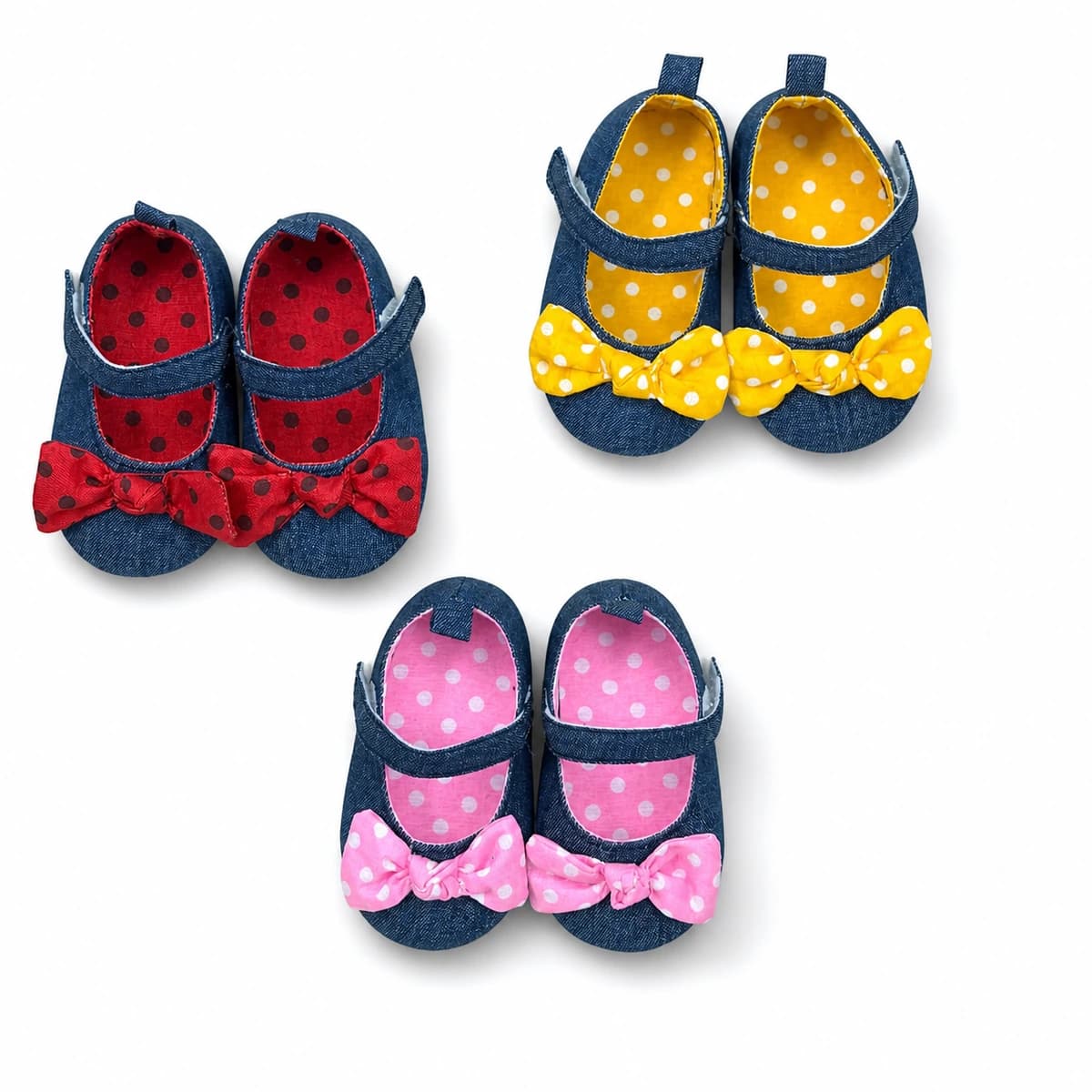 Polka Dot Bow Soft-Sole Flats